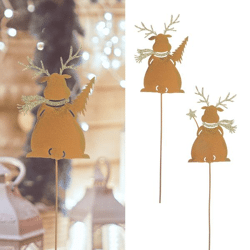 Garden plug reindeer, rusty, 2/s, L, approx. 32cmH