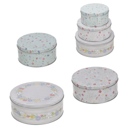 Pastry tin Flowers set of 3 round 