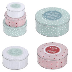 Pastry tin Krims Krams set of 3 round 