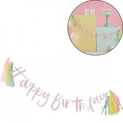 Ginger Ray letter garland Happy Birthday 200 cm