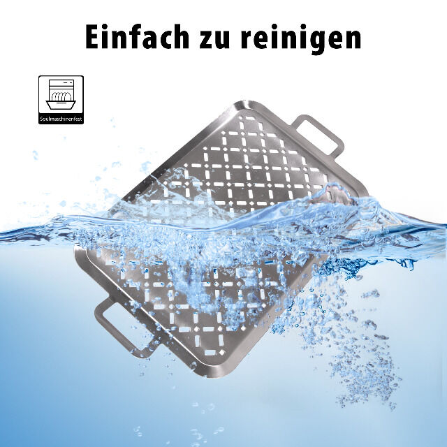  Stainless steel grill basket / grill tray, set of 3 