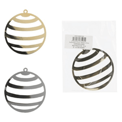 Hanging Christmas tree bauble silhouette, 2/s, approx. 6cmD