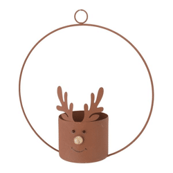 Hanging planter reindeer, rusty, S, approx.30cmD