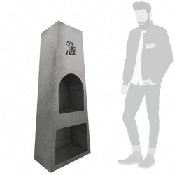 HEIZA Gartenkamin | Feuerstelle MGK-1660, Cortenstahl