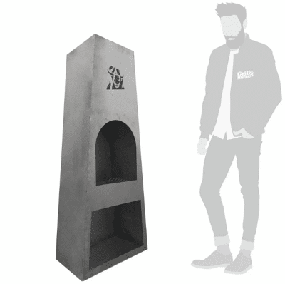 HEIZA Gartenkamin | Feuerstelle MGK-1660, Cortenstahl