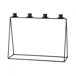 Kerzenleuchter Modern Rahmen schwarz 32 cm