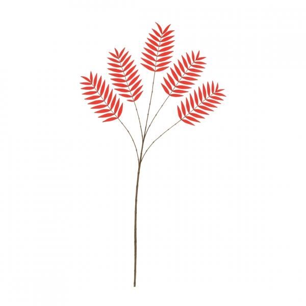 Kunstblatt Palme rot 125 cm