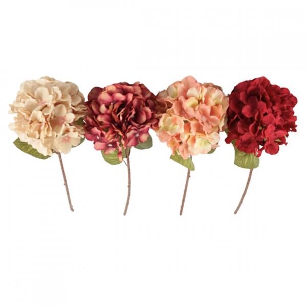 Artificial flower Hydrangea 54 cm 4 assorted