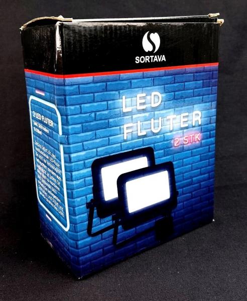 LED Fluter Außenstrahler 2er Set Scheinwerfer Außenleuchte 30W 3000K kaltweiß