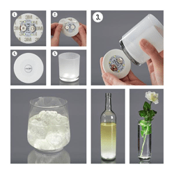 LED Lichtsticker, weiß, ca. 6cmD