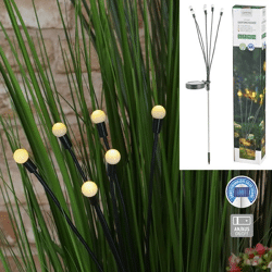 LED Solar Gartenstecker, Firefly, weiß, ca. 67cmH