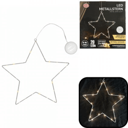 Lex Stern mit batteriebetriebenen LED-Leuchten weiß 30 cm