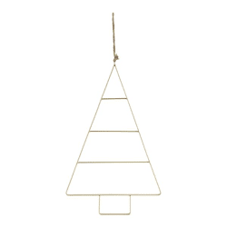 Metal hanger Christmas tree gold, approx. 27x45cmH