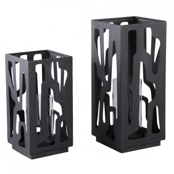 PTMD Windlicht Dewey schwarz 42 cm