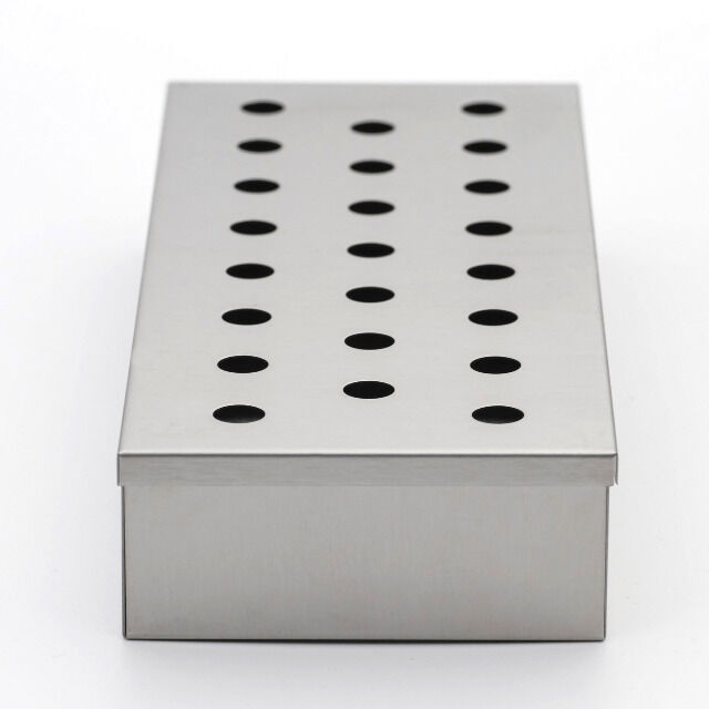  Räucherbox viereckig, Edelstahl 