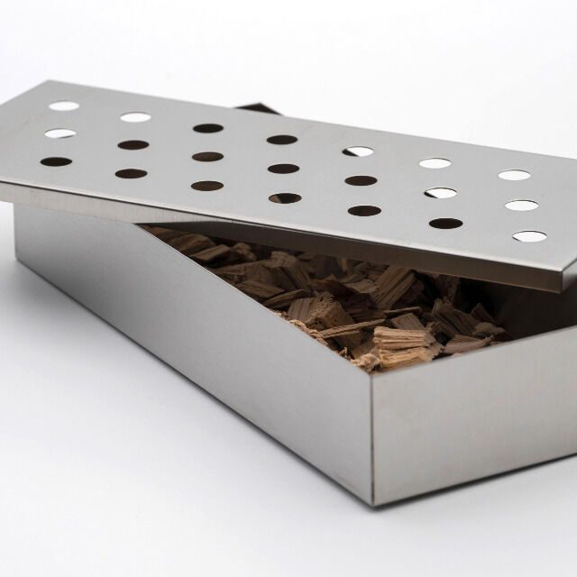  Räucherbox viereckig, Edelstahl 