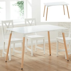 Table, rectangular, white, approx. 120 x 80 cm