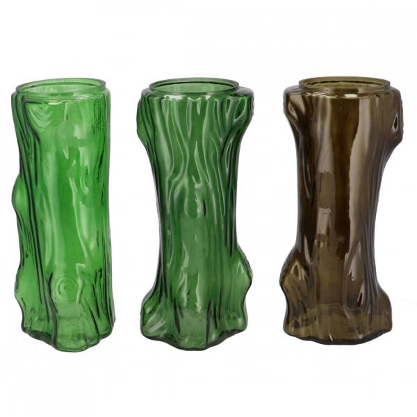 Vase Baum grün 29 cm 3 Stück sortiert