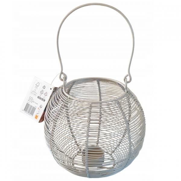 Windlicht Metall gold/taupe 18 cm 2 Stück sortiert