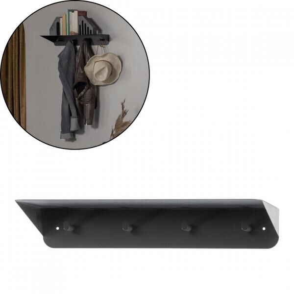 WOOOD Garderobenständer Kenan Metall schwarz 60 cm