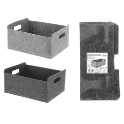 Felt storage box foldable 2/s 25x31x15cm