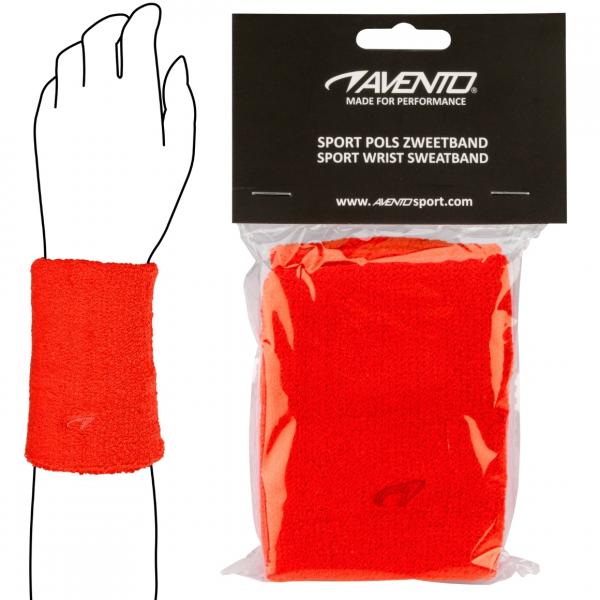 Avento Sport Handgelenk Schweißband orange Satz von 2