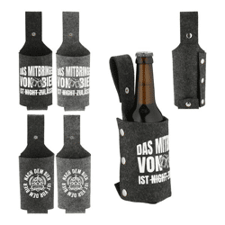 Beer holster felt with saying 4/s 