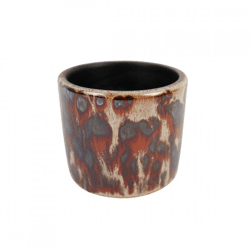 Flower pot Leo brown/beige 10 cm