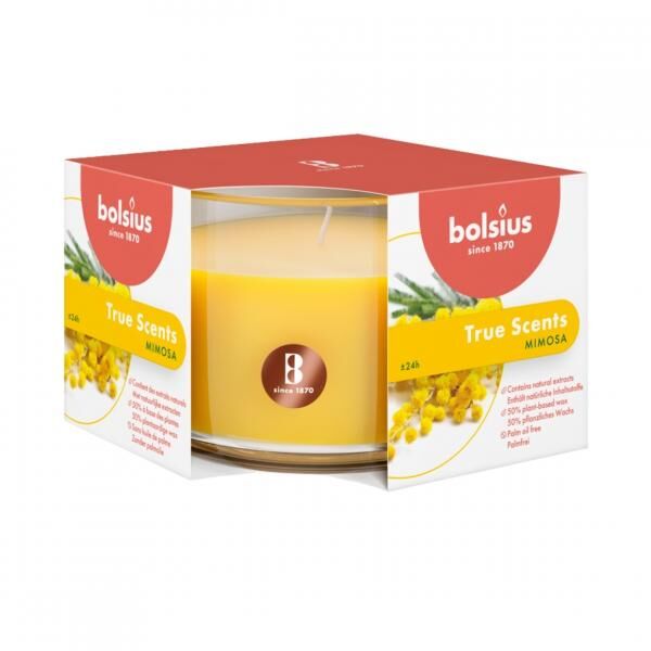 Bolsius scented candle in glass Mimosa 6 x 9 cm