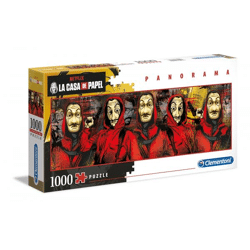 Clementoni 39545 - Netflix - La Casa de Papel - 1000 piece jigsaw puzzle - Panorama Puzzle