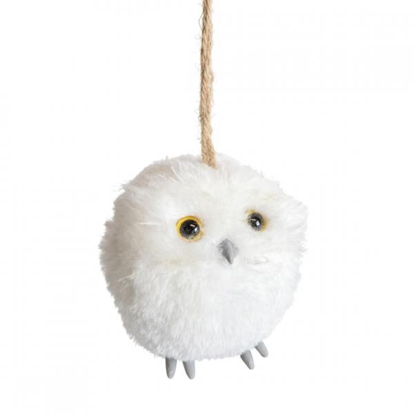 Deko-Anhänger Eule weiß 8 cm
