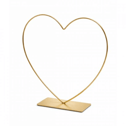 Decoratie Hart Frame goudkleurig 39 cm
