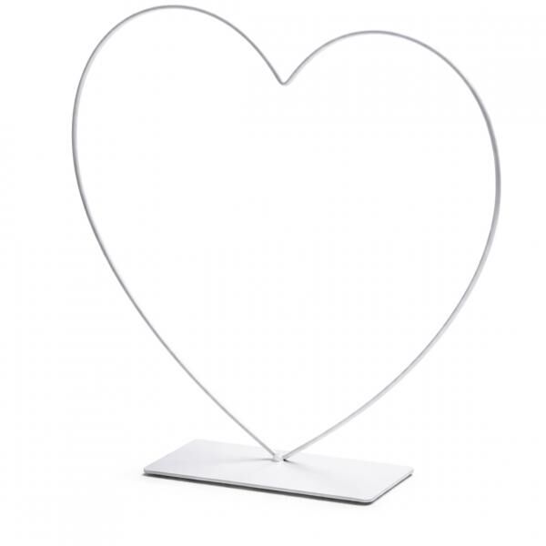 Deko Herz Rahmen weiß 58 cm