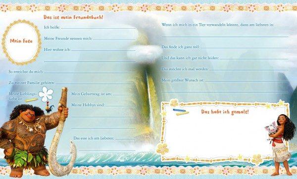 Disney Vaiana: Meine Freunde - Freundebuch