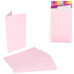 DIY-Menükarten Karton rosa 10 x 17 cm 5 Stück.