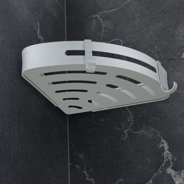 Duschablage für die Ecke | Aluminium, 2 Körbe