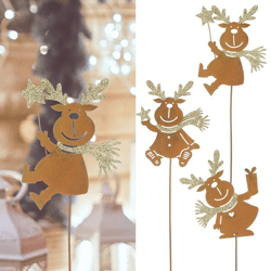 Garden plug reindeer, rusty, 3/s, S, approx. 28cmH