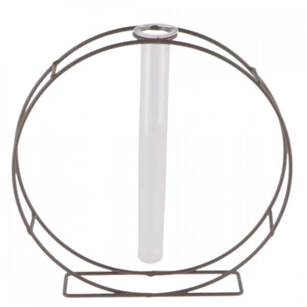 Gestell mit Reagenzglas Metall grau 22,5 cm