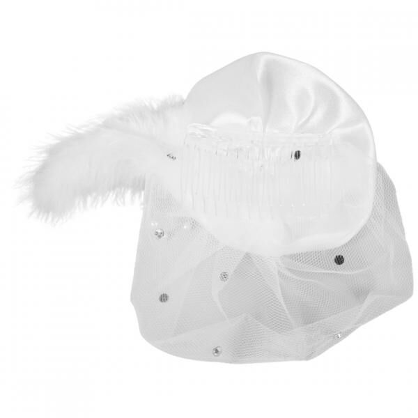 Haarspange Braut Blume weiß 11 cm