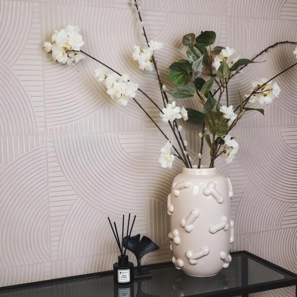 Hausvitamin Vase Dick beige 27 cm