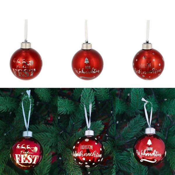 LED Christbaumkugel, 3/s, Beere, 8cmD