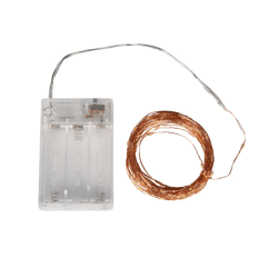 LED Drahtlichterkette | batteriebetrieben | 100 LEDs, warmweiß