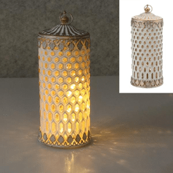LED lamp Oriental, white-gold, large, approx. 9x22cm