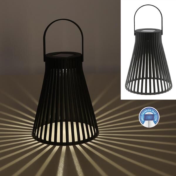 LED Solar Laterne, Stripes, ca. 20cm