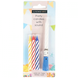 Livingart birthday candles with music packaging English on battery 12 cm