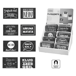 Magnet Filz mit Sprüche 8/s