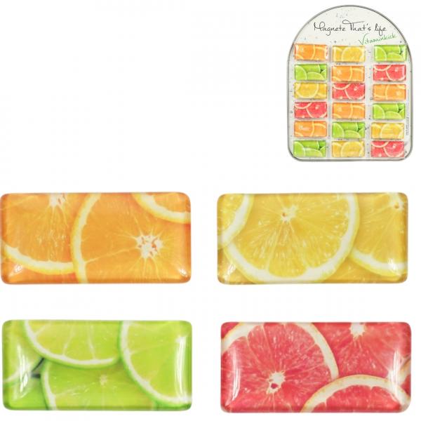 Magnet fruit vitamin kick 5,8 cm 4 assorted