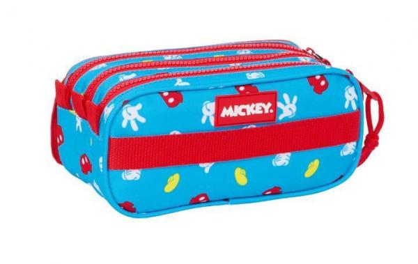 Mickey Mouse - Pencil case with 3 compartments - 21 cm