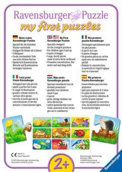 my first puzzles - Tiere im Garten - 9x2 Teile
