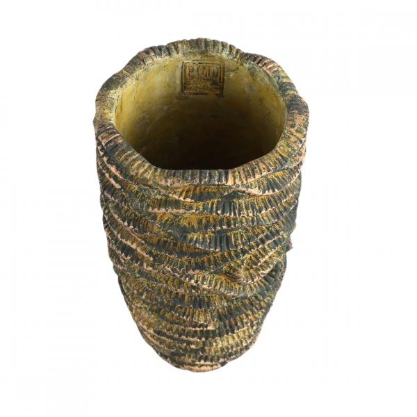 PTMD Blumentopf Waves braun hoch L 37 cm